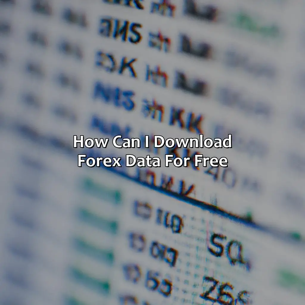 How can I download forex data for free?,
