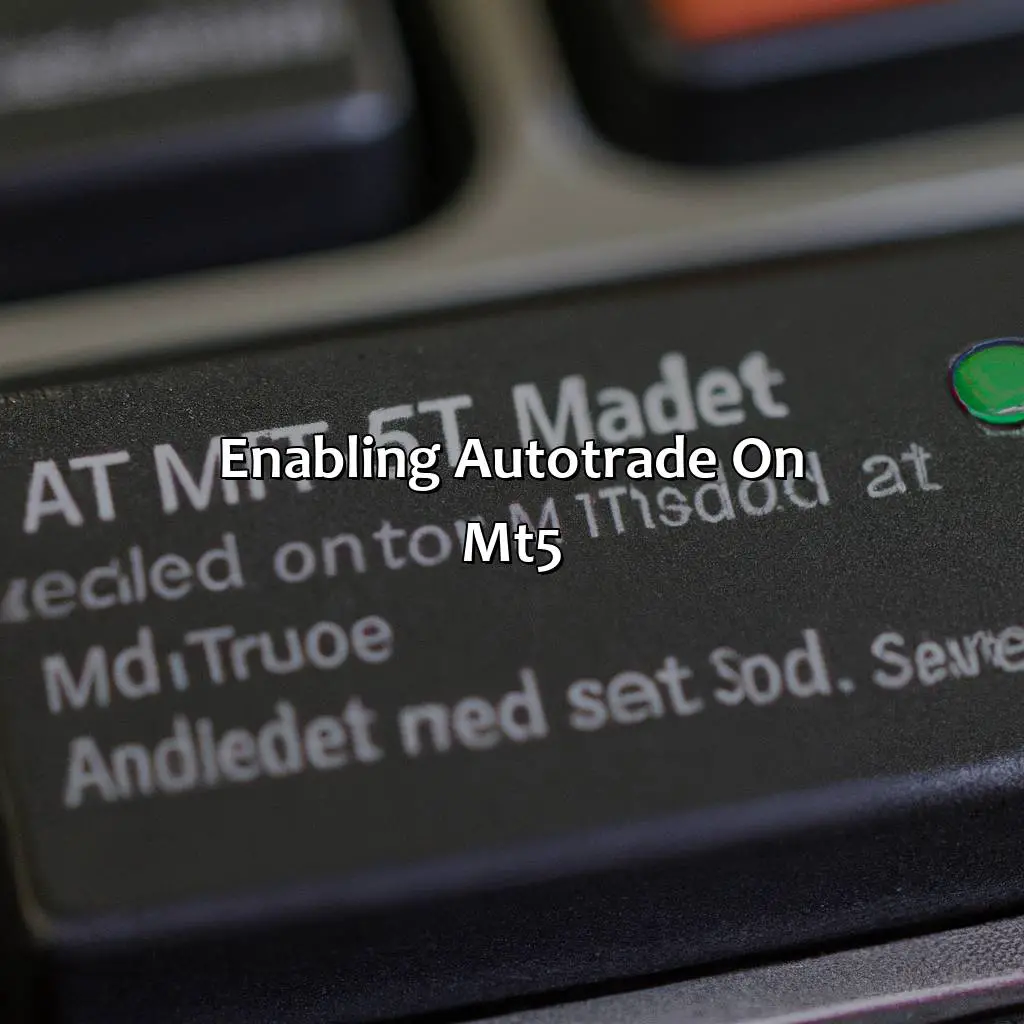 Enabling Autotrade On Mt5 - How Do I Enable Autotrade On Mt5?, 