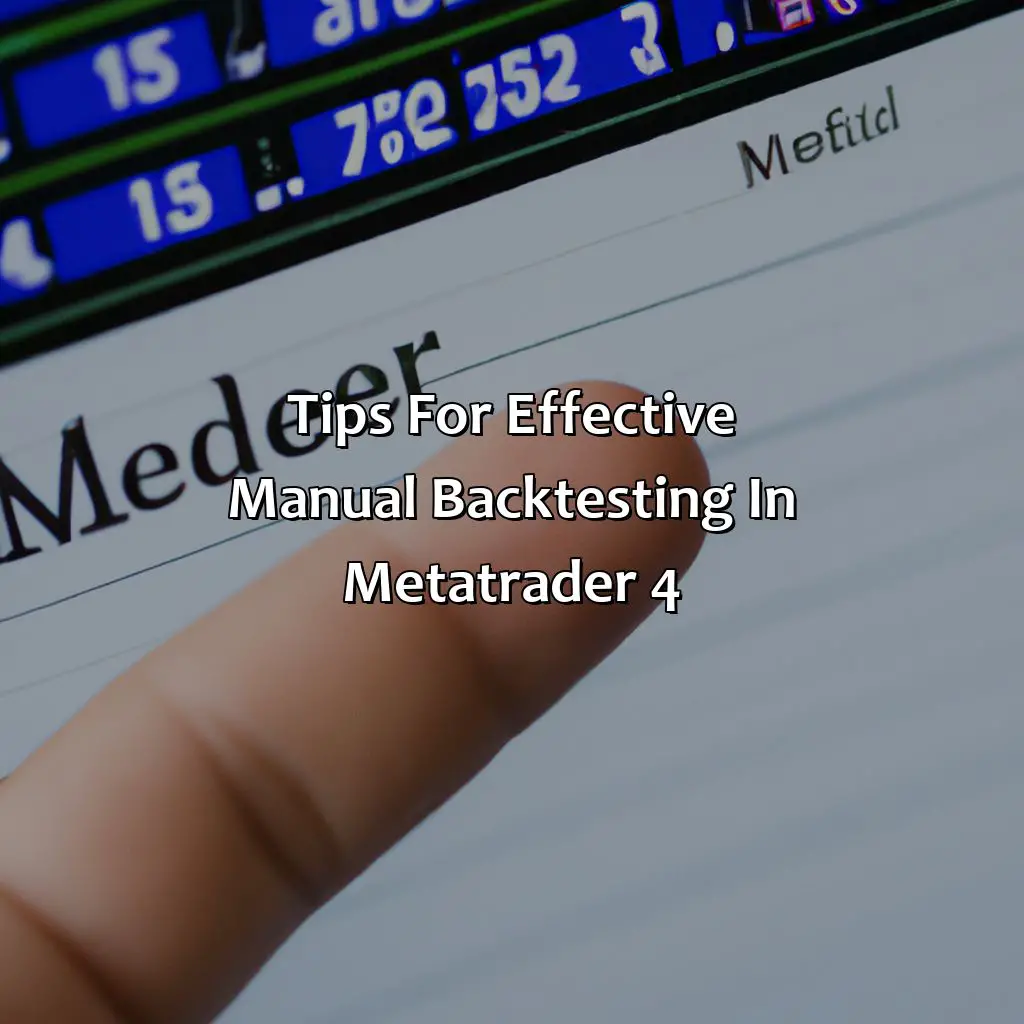 Tips For Effective Manual Backtesting In Metatrader 4 - How Do I Manually Backtest In Metatrader 4?, 