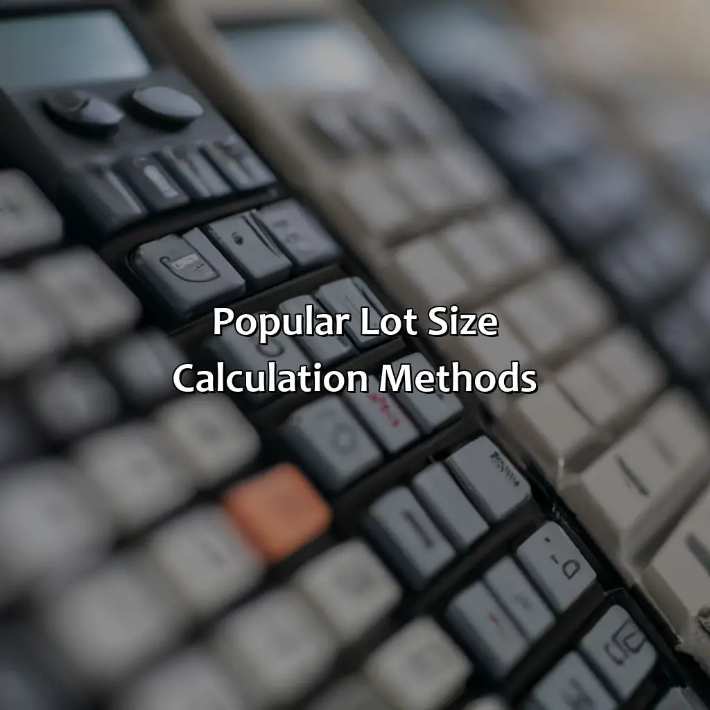 Popular Lot Size Calculation Methods - How Do You Calculate Lot Size Quickly?, 