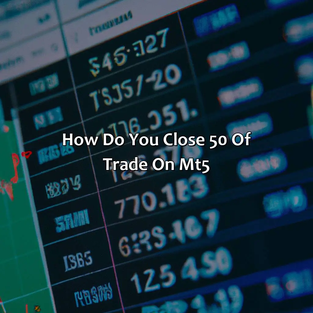 How do you close 50% of trade on MT5?,,financial,profitability,profit margin,take-profit,market orders,pending orders,fundamental analysis,price action,candlestick analysis,trend lines,money management,position sizing,emotional control,discipline,backtesting,demo trading.