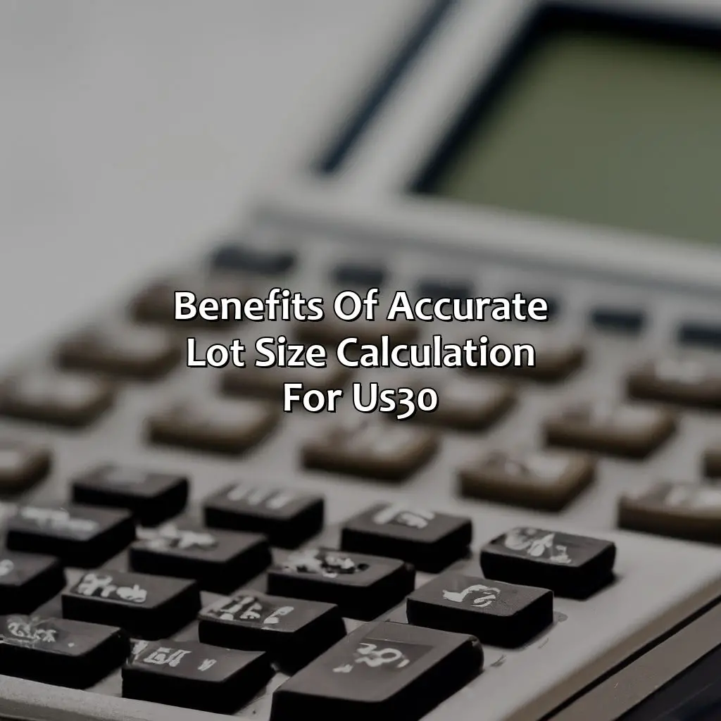 Benefits Of Accurate Lot Size Calculation For Us30  - How To Calculate Lot Size For Us30, 