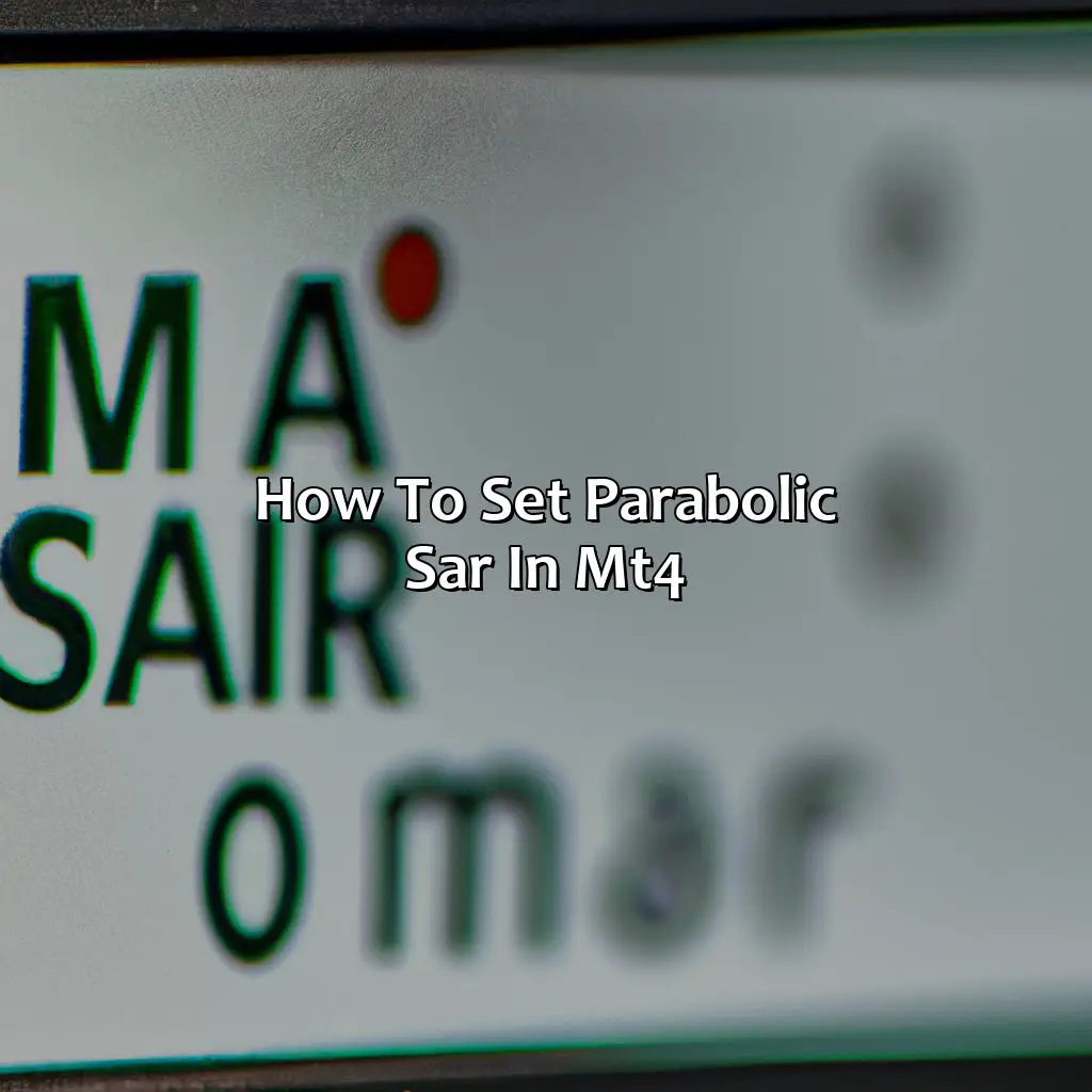 How to set parabolic SAR in MT4?,
