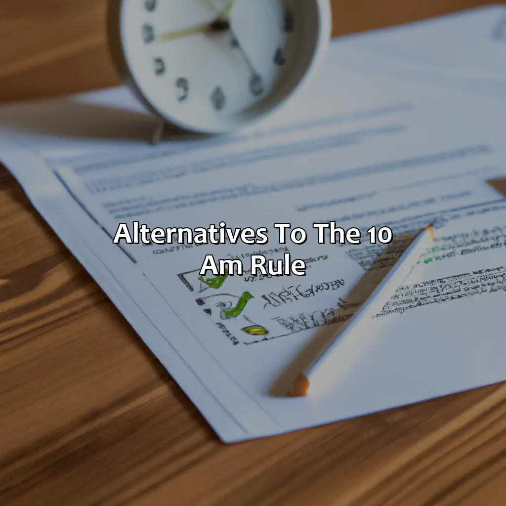 Alternatives To The 10 Am Rule - What Is The 10 Am Rule?, 