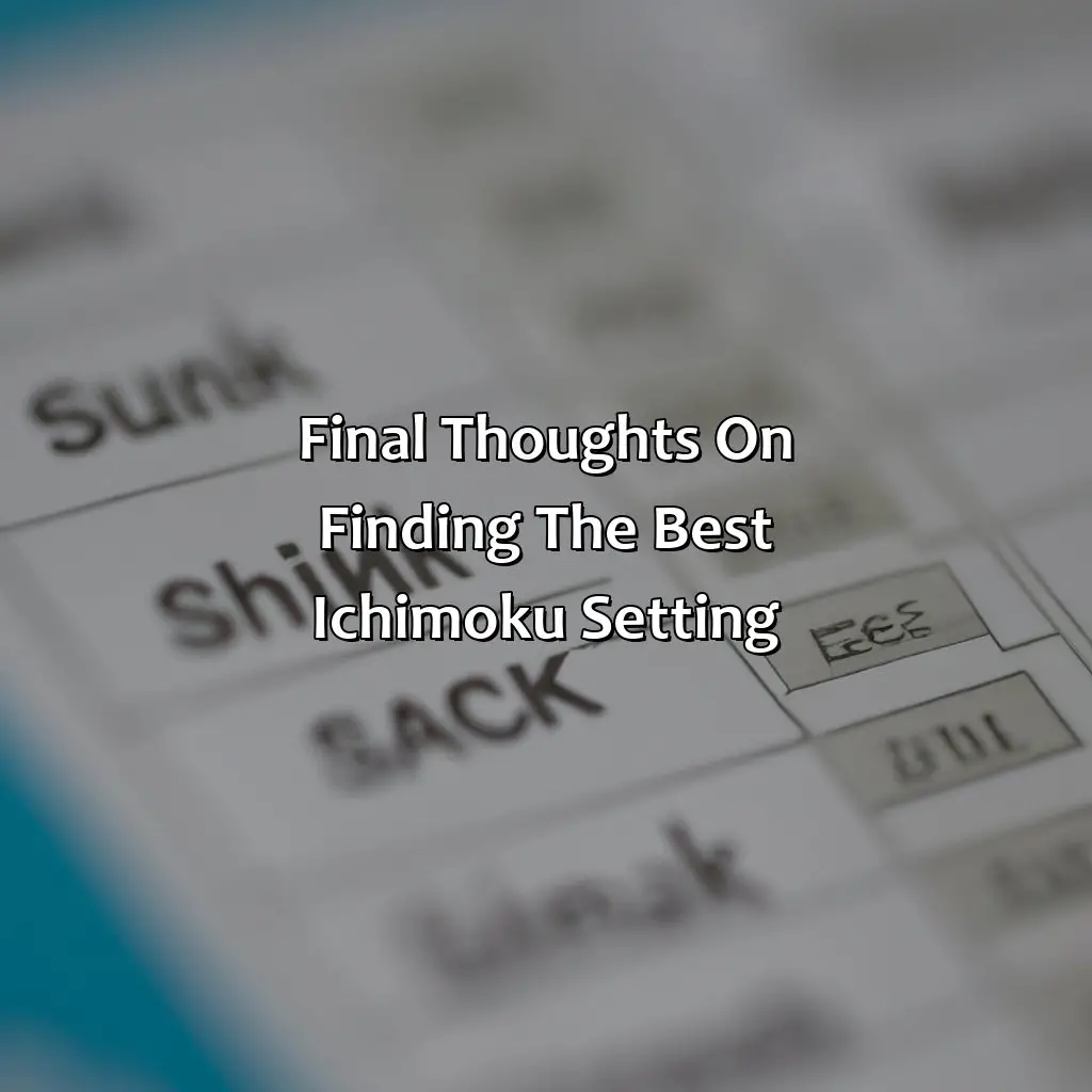 Final Thoughts On Finding The Best Ichimoku Setting  - What Is The Best Setting Ichimoku?, 
