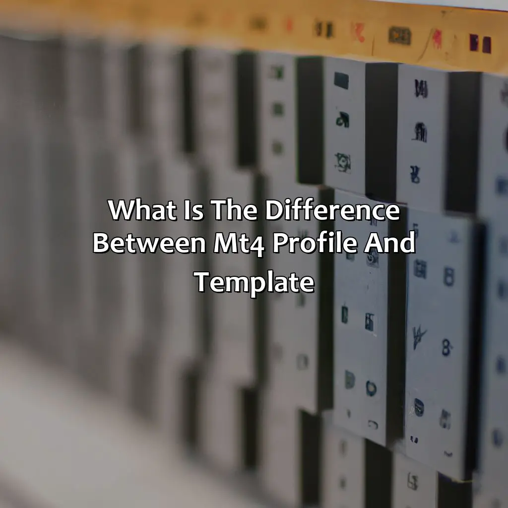 What is the difference between MT4 profile and template?,