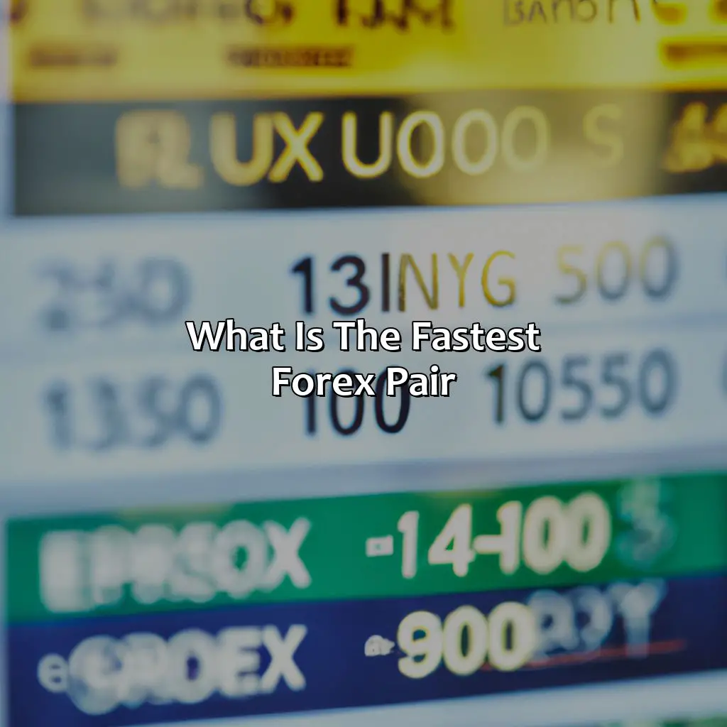 What is the fastest forex pair?,