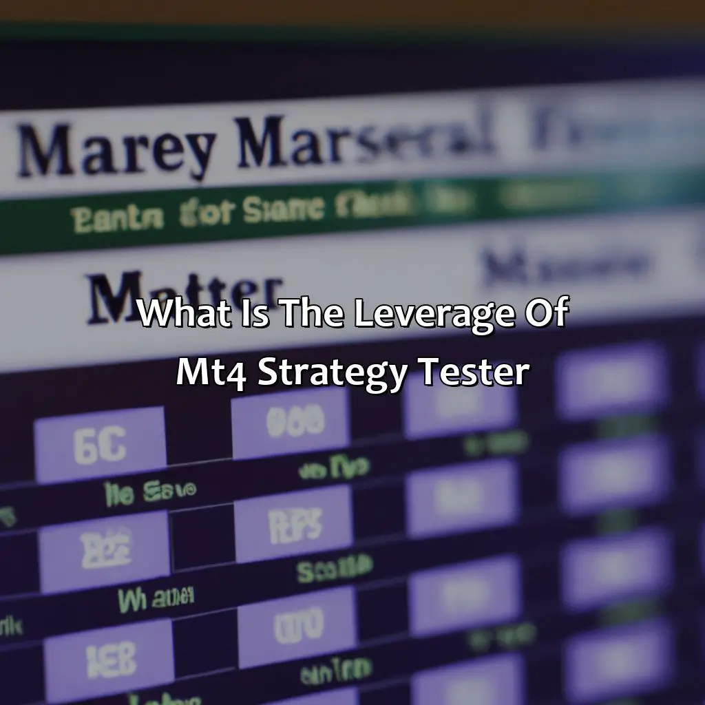 What is the leverage of MT4 strategy tester?,