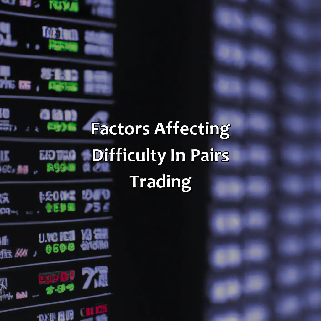 Factors Affecting Difficulty In Pairs Trading - What Is The Most Difficult Pair To Trade?, 