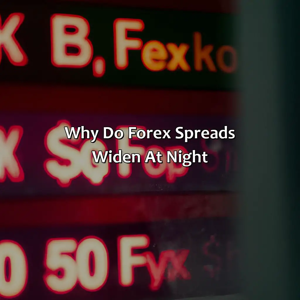 Why do forex spreads widen at night?,,24-hour market,increased volatility,wider spreads,Asian session,European session,trading activity,market liquidity,desired price,inflation,employment figures,currency prices,tips,volatile times,important economic data,Asian and European sessions,Conclusion.