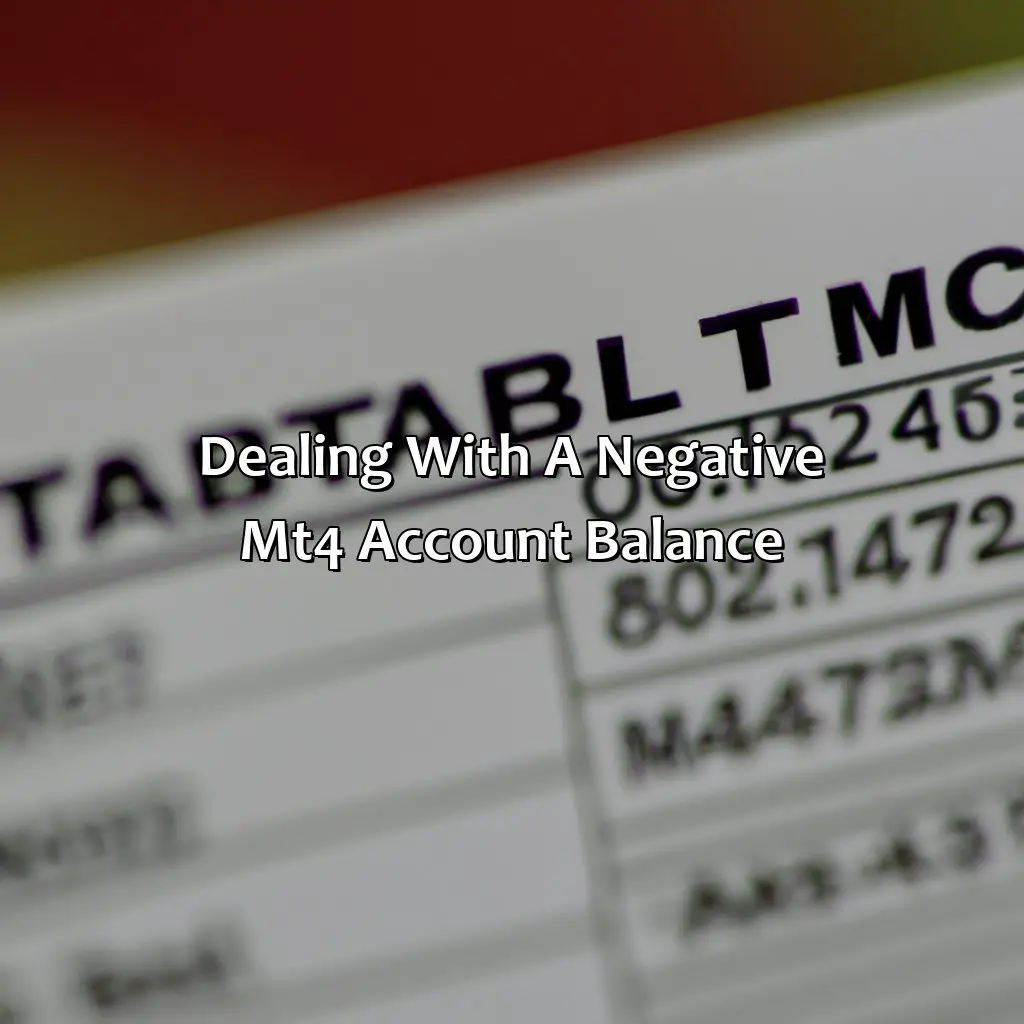 Dealing With A Negative Mt4 Account Balance - Why Is My Mt4 Account In Negative?, 